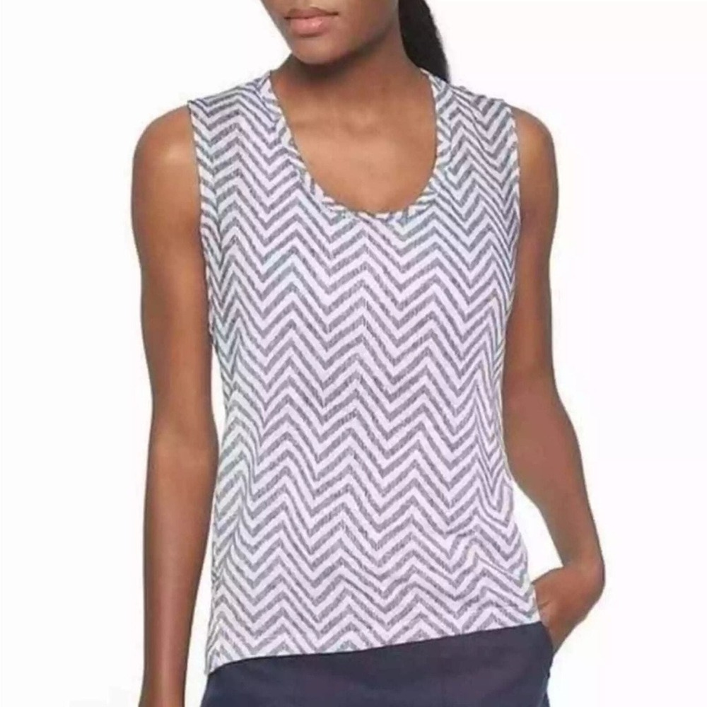 Athleta Tank Top Sleeveless Chevron Print Athletic‎ Casual